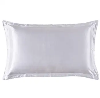 

Rectangle Solid Silky Cushion Covers Throw Pillow Cases Shells for Sofa Couch Home Decoration Luxury Pillows Shells Silver