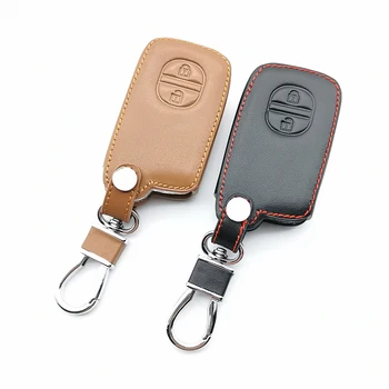 

2019 Praise Leather Car Key Cover For Toyota Camry Highlander Crown Prado Land Cruiser Vitz Prius Smart Key Protector Case