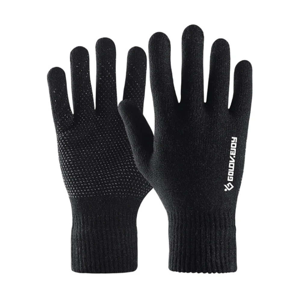 [AETRENDS] зимние перчатки, ветрозащитные теплые перчатки для сенсорного экрана для мужчин и женщин, для езды на велосипеде, бега, активного отдыха, O-0054 - Цвет: Black