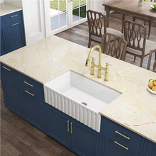 33 X 18 Inch White Farmhouse Sink Fireclay Porcelain Reversible Single Bowl Apron-Front Kitchen Sink  With Sink Grid
