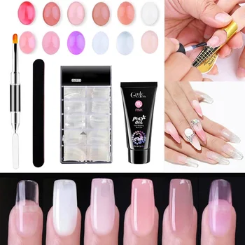 

Manicure Finger Extend Quick Building Gel Kit Brush Nail File Fake Nails Phototherapy Extension Glue Set Nail Art Tools Kit