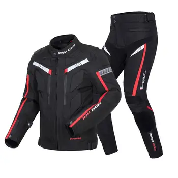 

Motorcycle Jacket Men Reflective Motorbike Riding moto jacket Waterproof windproof Moto Clothing Pants Motorcycle Suits with Pad