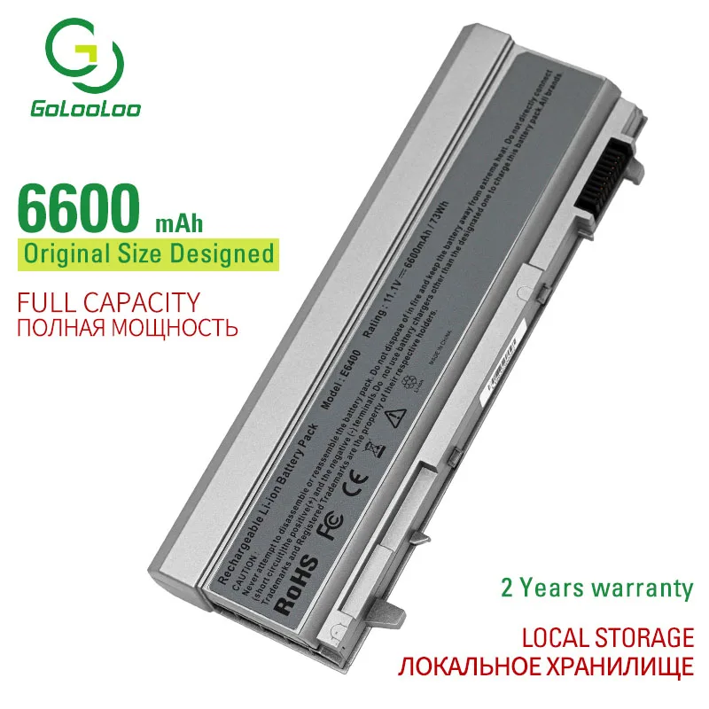 Новый аккумулятор Golooloo для ноутбука Dell Latitude E6400 E6410 E6500 M2400 M4400 1M215 C719R U844G W0X4F 6600 в 9
