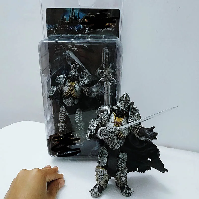 

2019 Game Movie Anime Figurine WOW Fall of The Lich King Arthas Menethil Action Figure Model Toys Doll For Gift