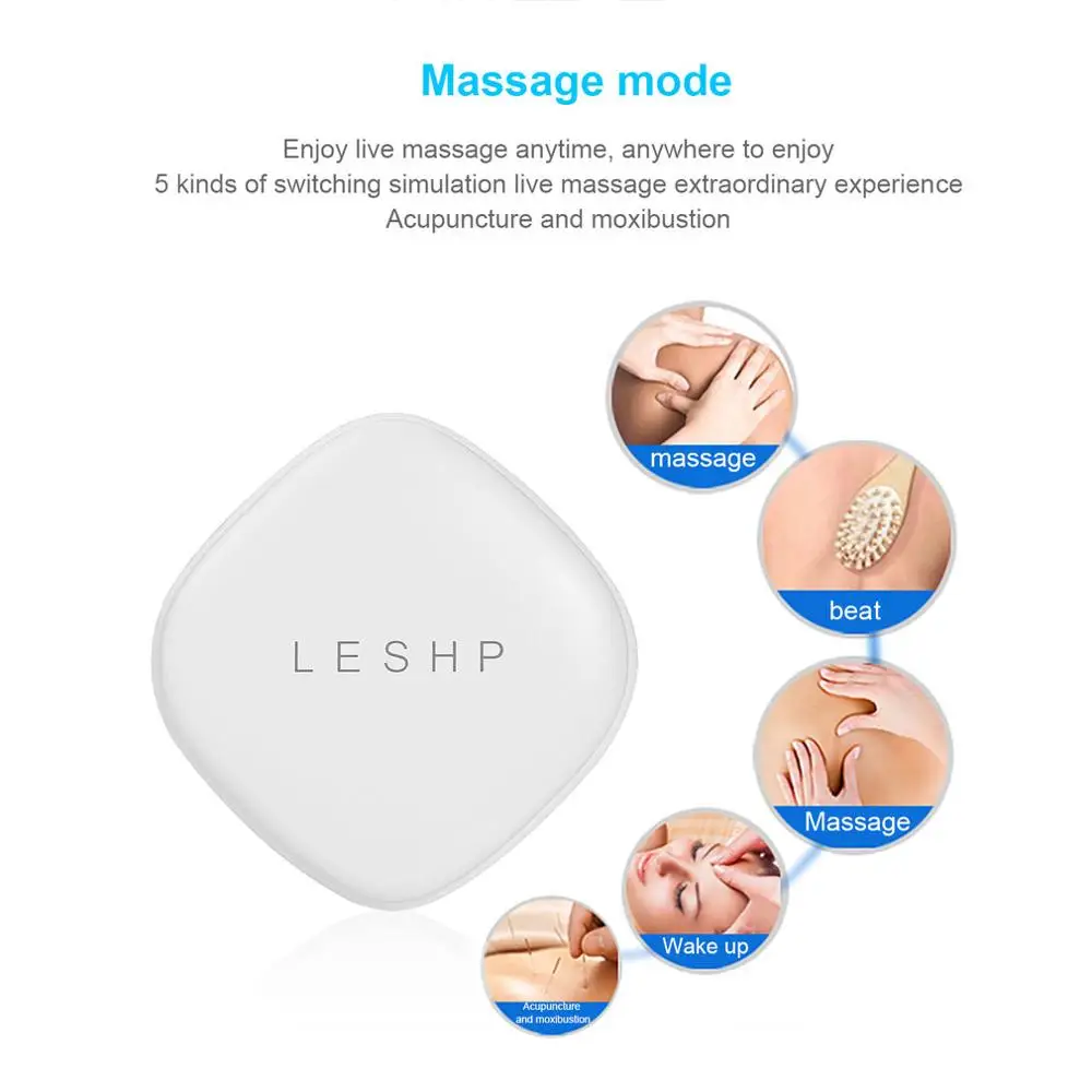 LESHP Портативный мини массажер Низкочастотная Терапия электротерапевтический массаж инструмент для снятия боли контроль смартфона