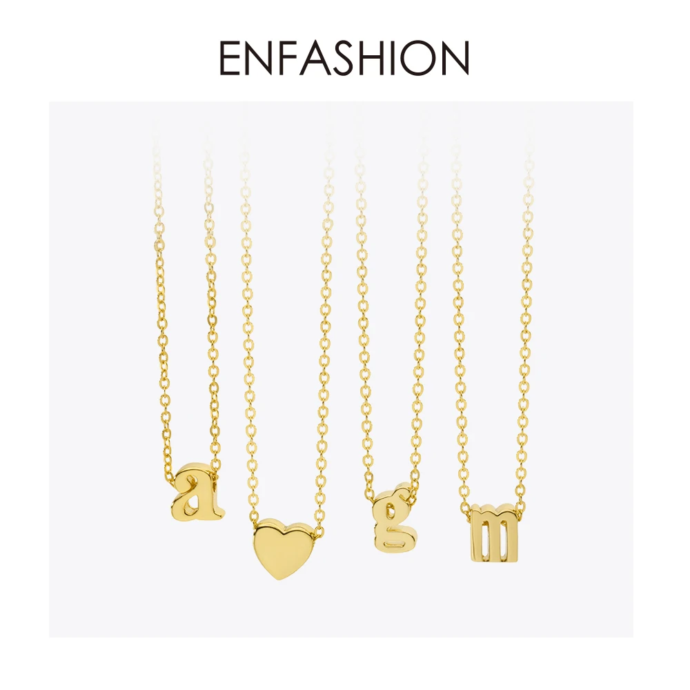 Enfashion, маленькие ожерелья с подвесками в виде букв, алфавит, начальное ожерелье, Золотое колье, ожерелье для женщин, ювелирное изделие, колье