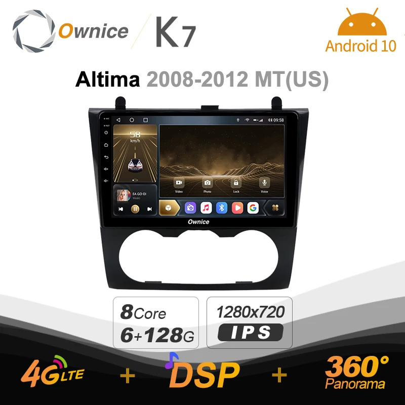 Автомагнитола Ownice K7 Android 10 0 6 ГБ + 128 мультимедийная система для Nissan altima 2008-2012