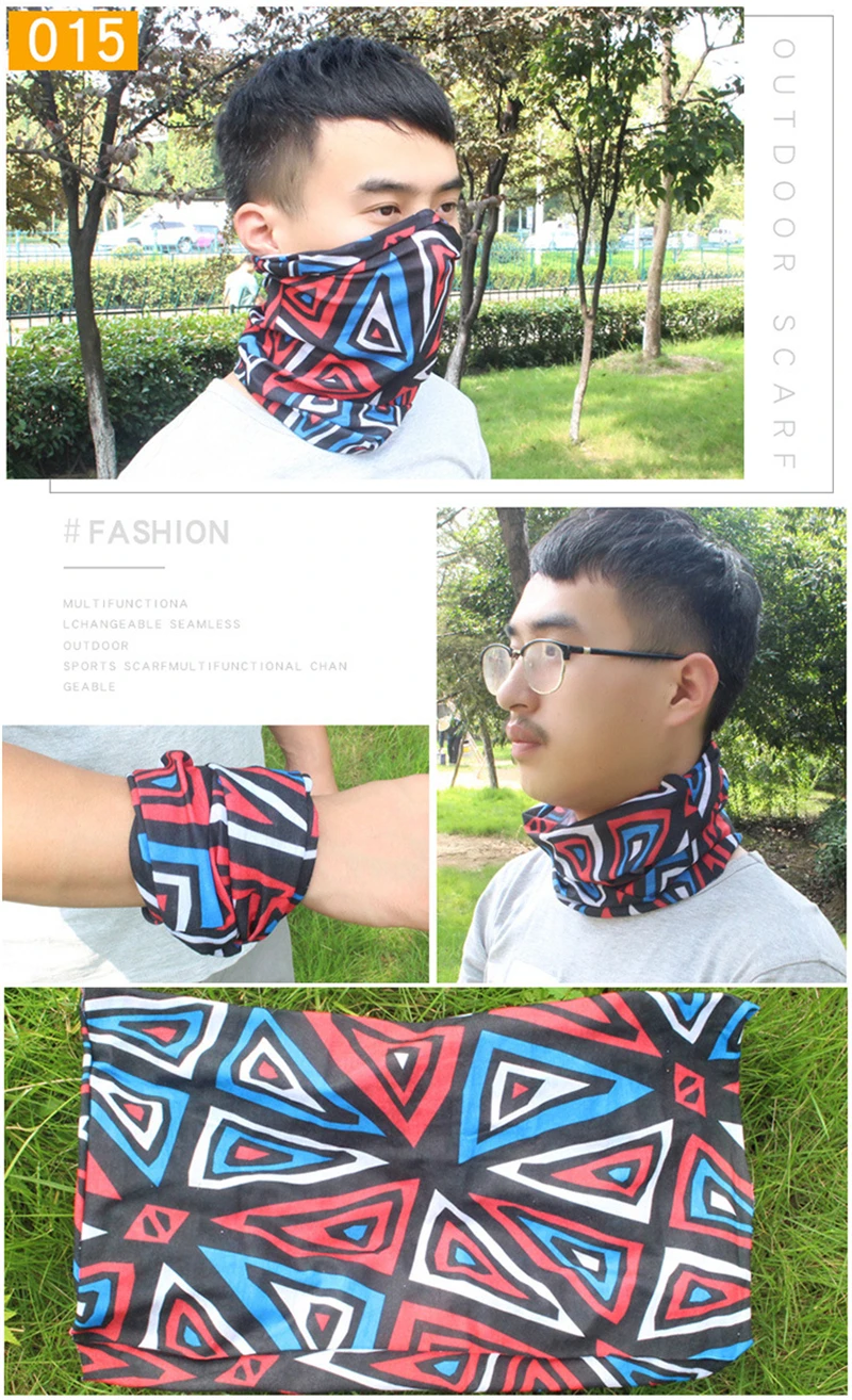 Multifunctional Sports Headwear Headband Bandana Balaclava Face Cover Scarf Sweatband Hairband for Cycling Yoga Camping Hiking