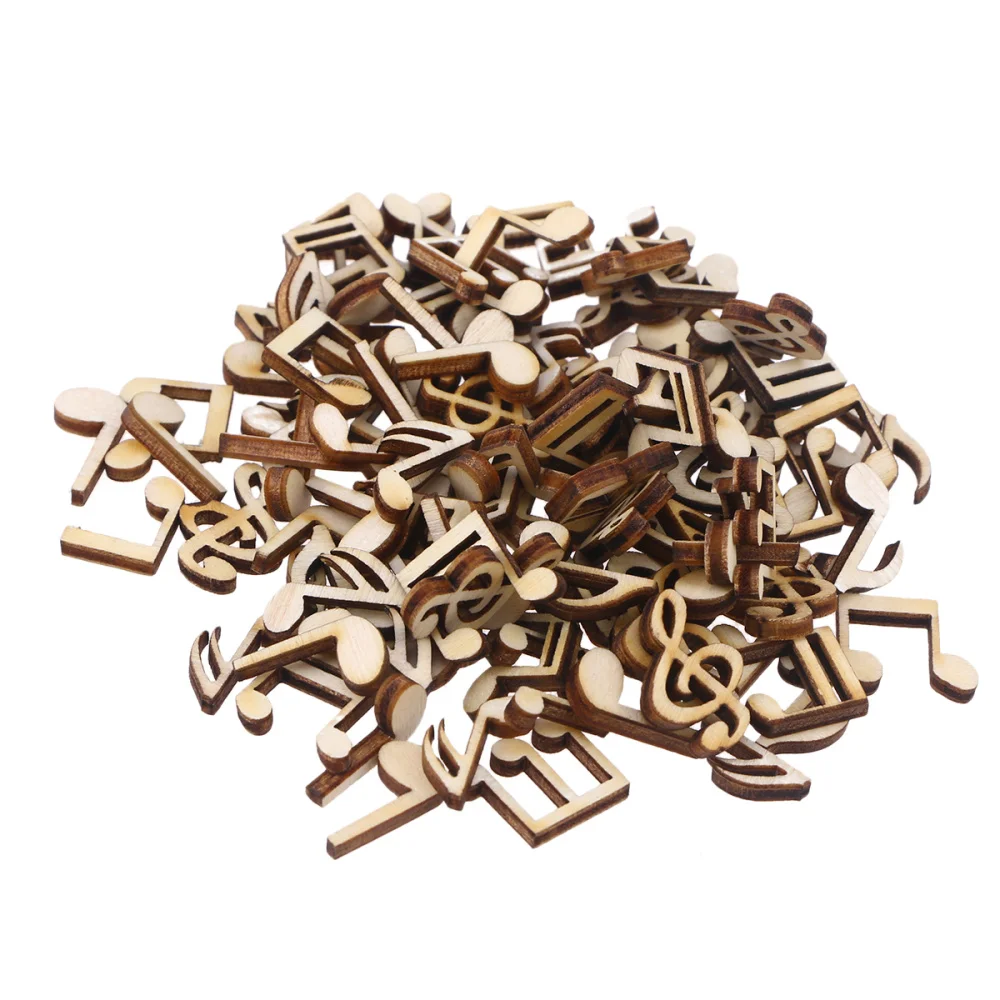 100PCS Creative Musical Notes Wood Pieces Wooden Cutouts Wooden Slice Wood  Embellishment for Doodle Craft DIY Craft Scrapbooking|Wood DIY Crafts| -  AliExpress