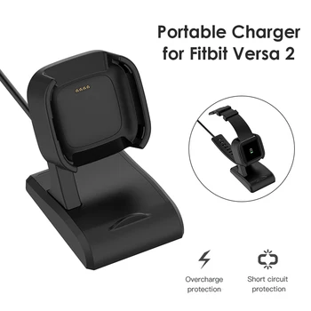 

USB Fast Charger Charging Dock Lightweight Charging Outdoor Shopping Accessories Base for Fitbit Versa 2 Smart Watch