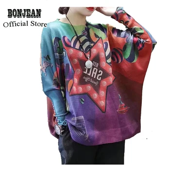 

Women Sweater Pullover Outwear Knit Tops Big Loose Oversized for Spring Autumn Big Star Fashion Casual AZ23283722