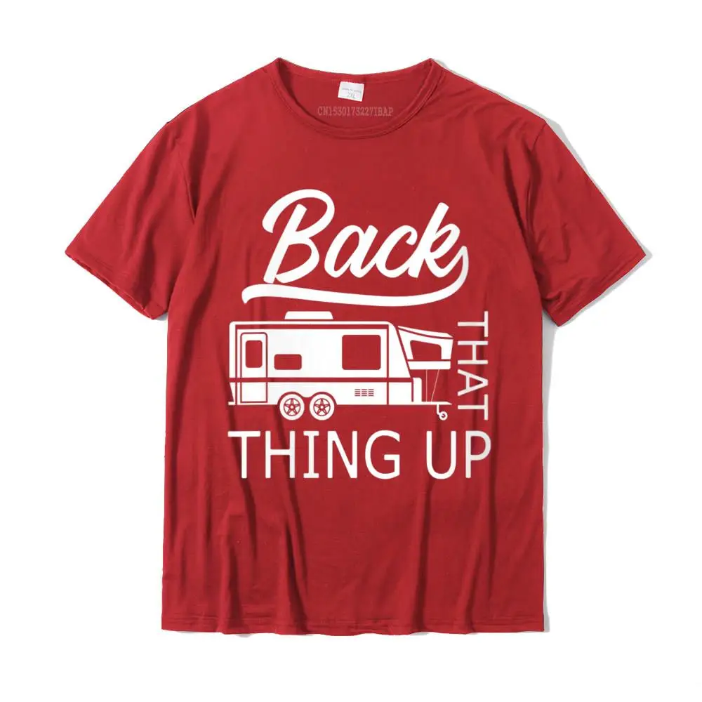 Casual Dominant Short Sleeve Geek T Shirts Pure Cotton Round Neck Men Tops Shirt Casual Tshirts Autumn Free Shipping Womens Back that thing up - RV Camper Funny Camping V-Neck T-Shirt__MZ15582 red