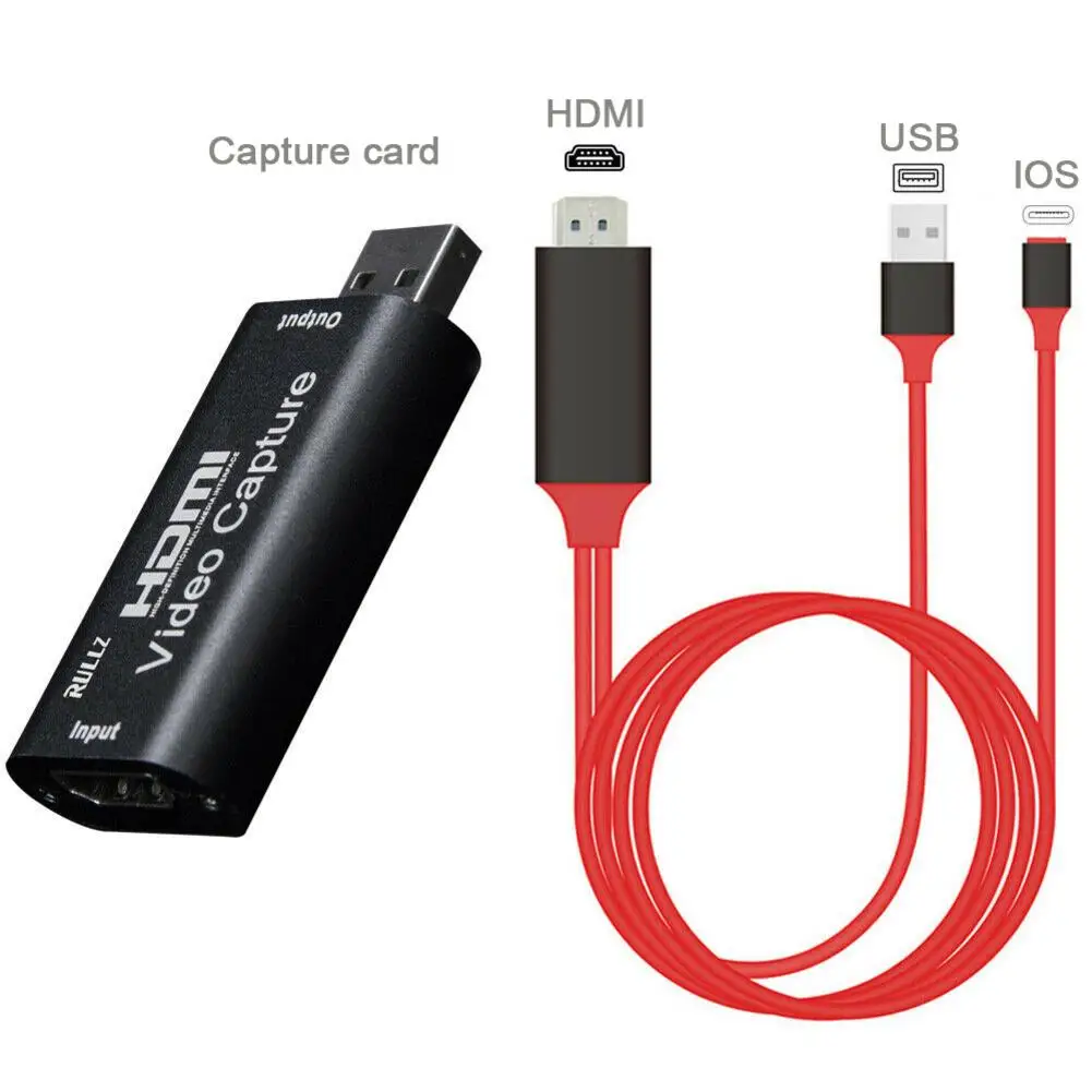 jinclonder Carte de Capture vidéo HDMI vers USB UVC HD Jeu Mobile diffusé en Direct sans Retard et sans Gel Partage décran HD 1080P 60fps pour Les réunions Capture de Jeu HDMI