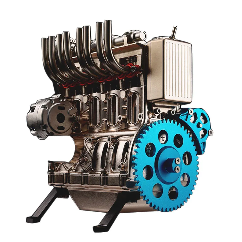 Dificultad Alta ZUJI ZUJI Miniatura Motor de Coche Modelo 4 Cilindros Metal Motor Engine Kit Juguete de Montaje 