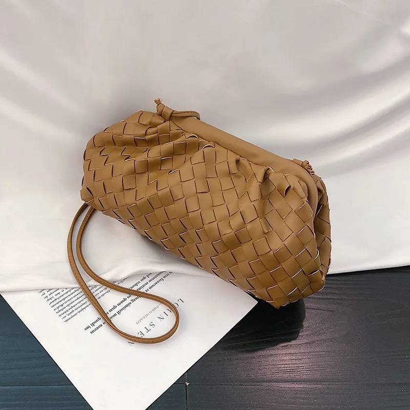Khaki BigSize TOYOOSKY брендовая облачная сумка, Женская Роскошная мягкая кожаная сумка на плечо, сумки через плечо, Большая вместительная тканевая Сумочка-клатч - Цвет: Khaki BigSize