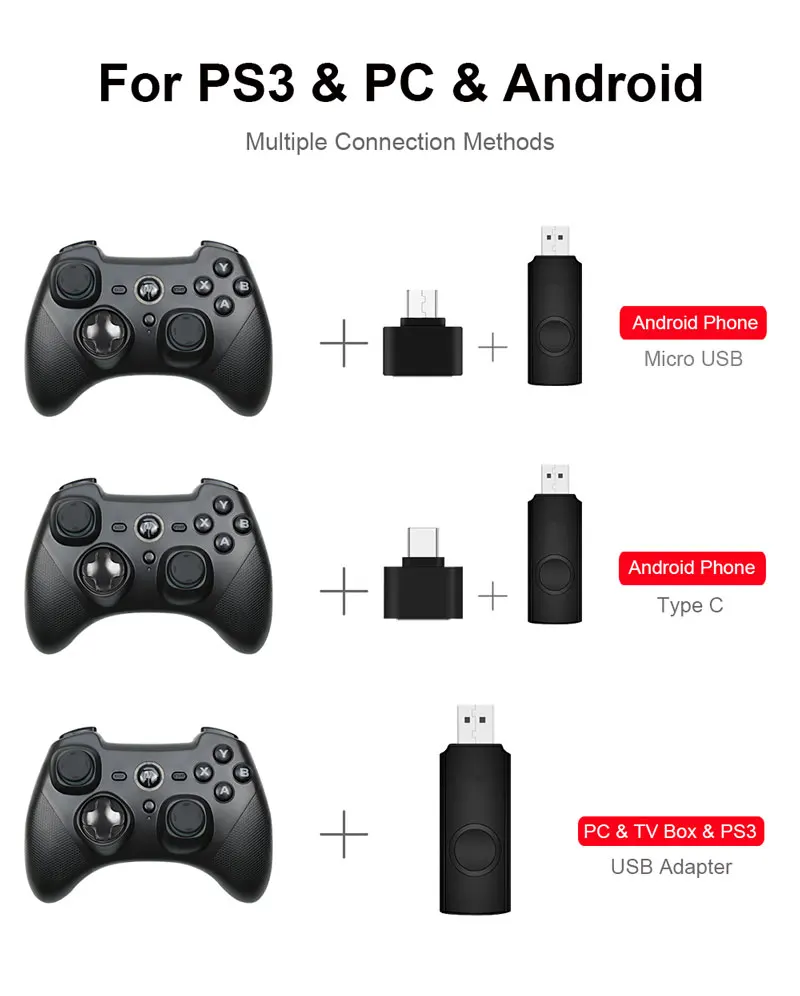 Esm 9101 2 4 グラムワイヤレスゲームパッド Pc の Windows Xp 10 7 8 Ps3 Tv ボックス Android スマートフォン Controle コントローラジョイスティック ゲームパッド Aliexpress