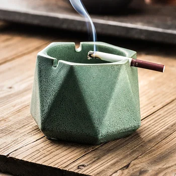 

Nordic Retro Ceramic Ashtray Modern Minimalist Home Living Room Office Homestay Cafe Study Round Multifunctional Cigar Ashtray