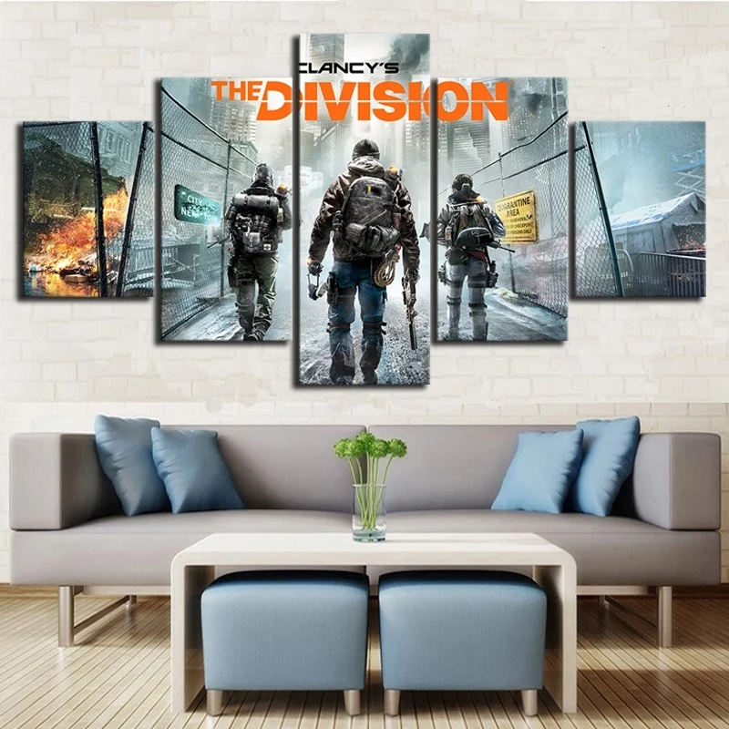 Домашний декор холст картины настенное искусство 5 панелей Tom Clancy'S The Division