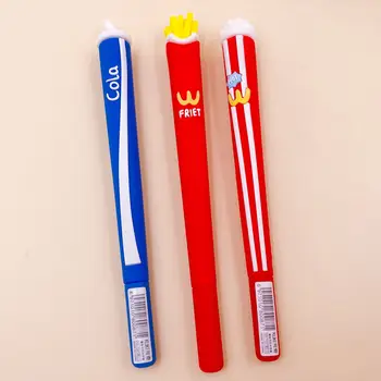

45pcs/lot French Fries Popcorn Cola Gel Pen Boutique Breakfast Styling Writing Pen Student School Office Writing Gel Pen