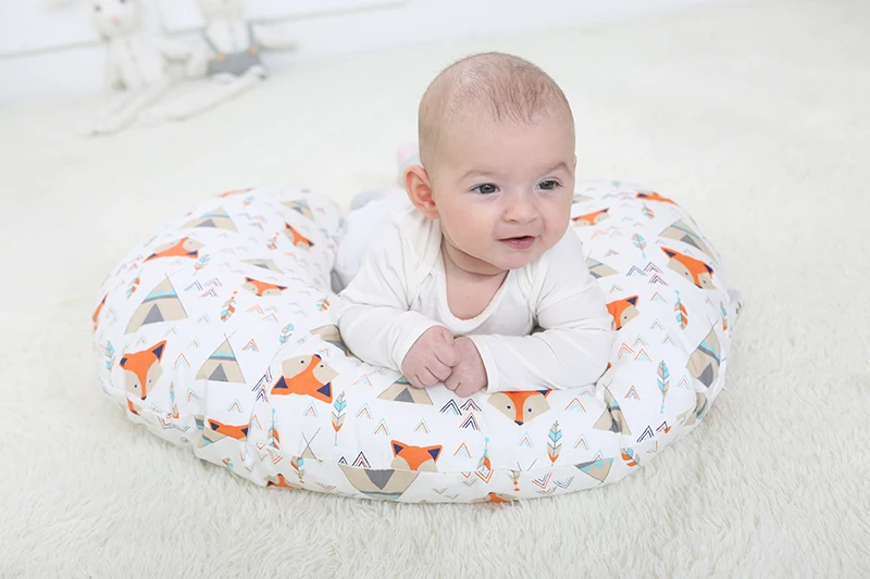 Tissu en coton mélangé Lavable en machine KIRSTHM Coussin d'allaitement et de positionnement pour bébé