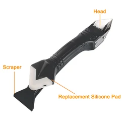 2022novo 3 em 1 removedor de silicone selante raspador liso calafetagem finisher grout kit ferramentas da cozinha gadgets mão conjuntos ferramentas