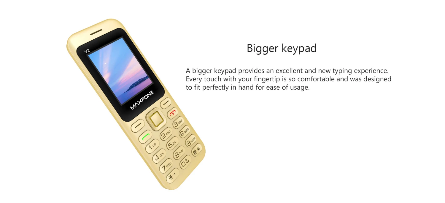 V2 роскошный мобильный телефон 1,8 "Базовая большая клавиатура Bluetooth светомузыкальная игрушка MP3 радиокамера BigHorn кнопочный телефон