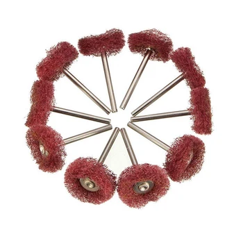 

Polishing-Wheel 10pcs 3mm Shank Red Round Wheel with Handle Buffing for Dremel Rotary Grinding Tool Set For Metal Polish Working