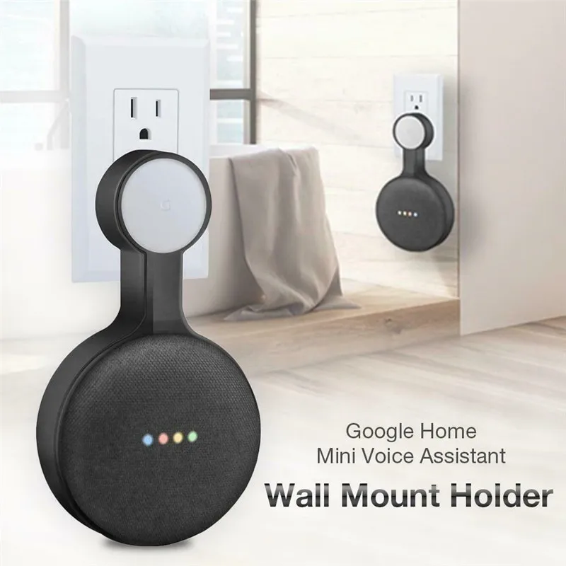 

Smart Home Home Automation Outlet Wall Mount Stand Hanger Holder For Google Home Mini Voice Assistant ONLY Fit US/EU Plug