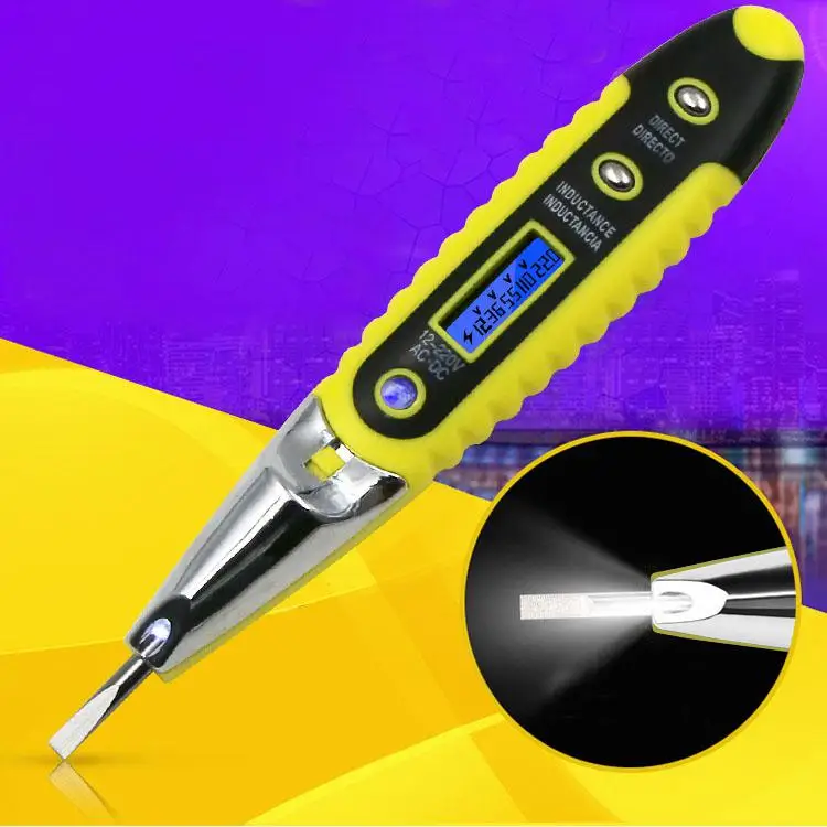 

DishyKooker Multi-Function Digital Induction Test Pencil Screwdriver Electrical Tester with LED Light Power Tools AC DC