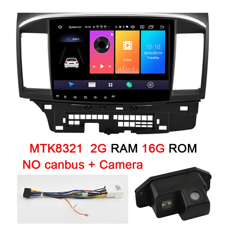 AUTOTOP 2Din Android 9,0 автомобильный мультимедийный плеер для Mitsubishi lancer x 2007- радио gps навигация Bluetooth 4G Wifi без DVD - Цвет: 8321 S 2G 16G Cam