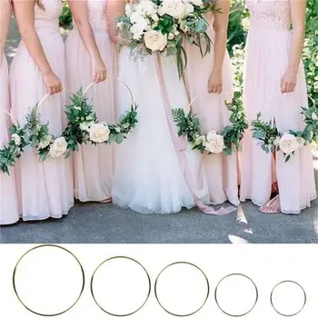 

10/20/30/40cm Iron Round Ring Dreamcatcher Ring Creative Doll Hotel Diy Home Decorations Hoop Macrame Craft Wedding Hanging