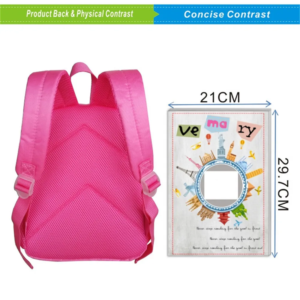 12 inch Customize Your Logo Name Image Toddlers Backpack Baby Kindergarten BackpackCartoon Children School Bags Kids Gift Bags