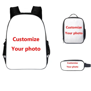 

3d Printed Backpack Boys Girls School Bags for Teenager Students Can Customize Logo Image Shoulder Bags Travel Laptop Sac A Dos