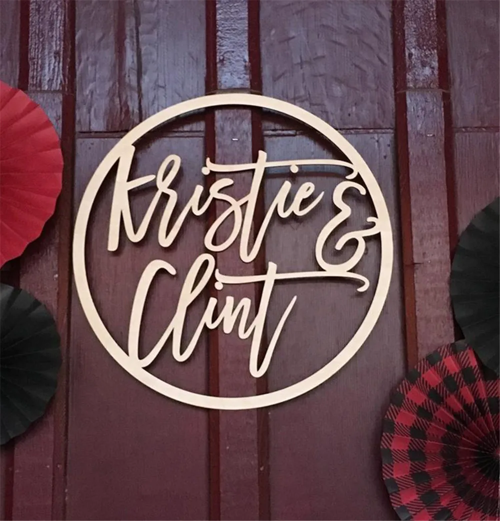 Деревянные круглые знаки с именем на заказ персонализированные деревянные для