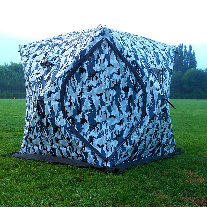 Автоматическая быстрооткрывающаяся палатка для подледной рыбалки DANCHEL высотой 2