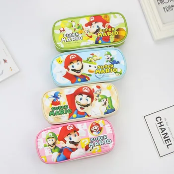 

1 Pcs Cartoon Mario Pencil Case Cute Big Capacity PU Leather Pen Bag Stationery Pouch Pencil Bag Box School Supplies Gift Zakka