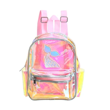 

Summer Travel Backpack Purse Women PVC Transparent Jelly School Bags for Teenage Girls Cute Clear Laser Bagpack Back Pack