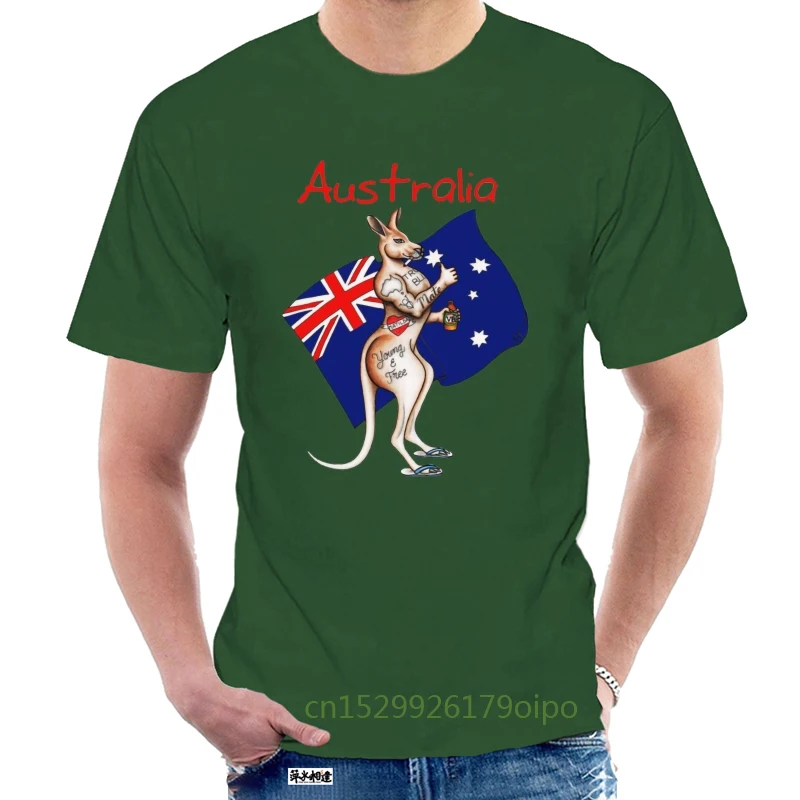 Australia Flag Kangaroo T-shirt For Men Plus Size Cotton Team Tee Shirt 4xl 6xl Camiseta @118150 - T-shirts - AliExpress