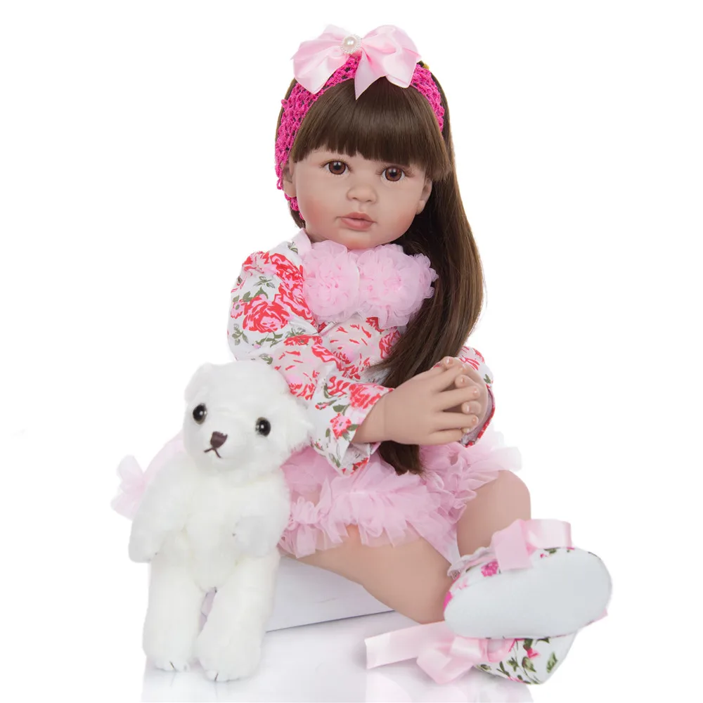 

KEIUMI 24 inch Reborn Baby Dolls 60 cm Silicone Vinyl bebe Reborn Toddler girl Lifelike Princess doll play house toys