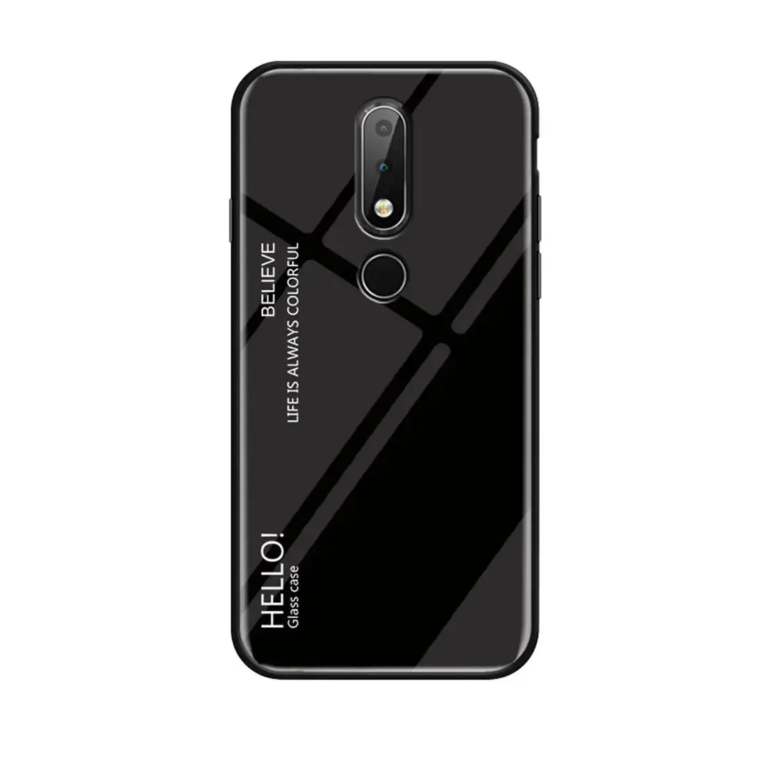 Градиентные чехлы из закаленного стекла для телефона Nokia 3 1 Plus 7 8 9 PureView X71