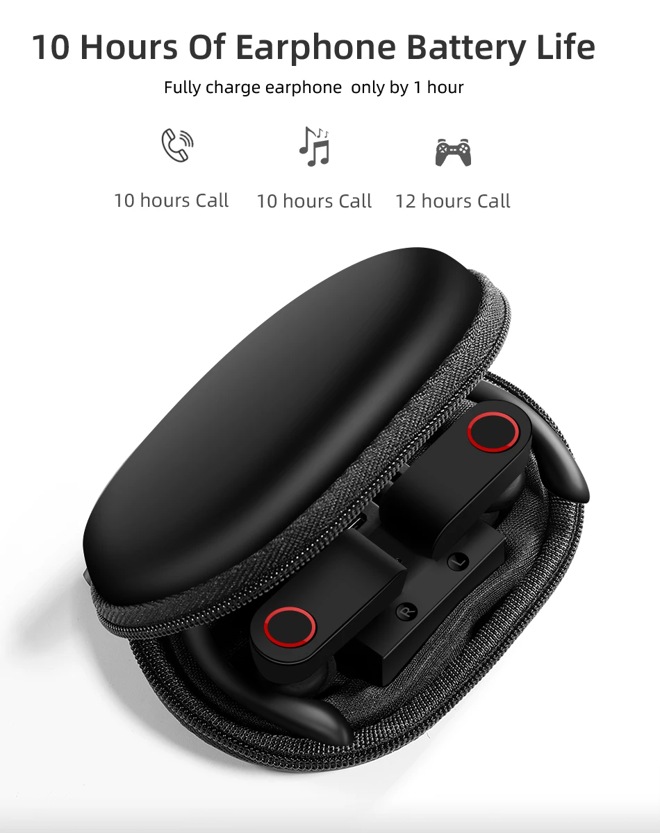 TWS Беспроводные спортивные наушники Bluetooth 5,0 наушники ушные крючки для бега с шумоподавлением IPX7 водонепроницаемые стерео наушники с микрофоном