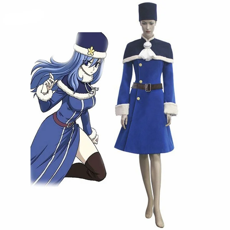 

Fairy Tail Rain Woman Juvia Lockser Blue Lolita Dress Anime Cosplay Costume For Adult Women Halloween Parties