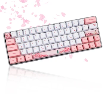 

dye Subbed Girl Keycap 60% PBT OEM Keycap Set Mechanische Toetsenbord Keycaps Voor GH60/RK61/Annie /poker keycap GK61 GK64 dz60