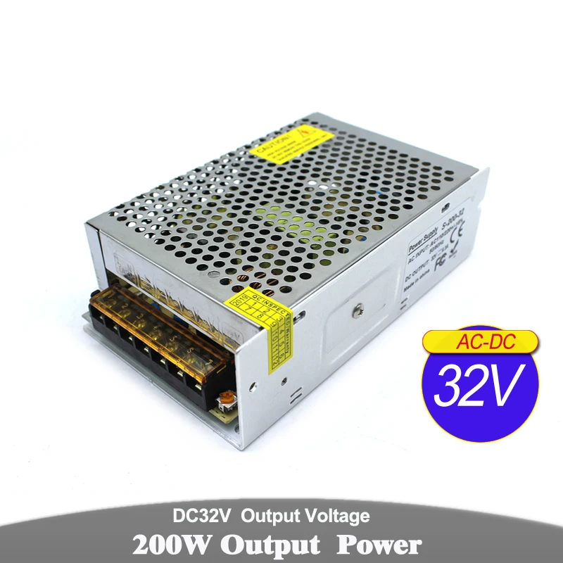 

dc power supply 32v 6.3A 200w Led Driver Transformer 220V 110V AC Fonte dc32v Power Adapter for CCTV camera Monitor Light CNC