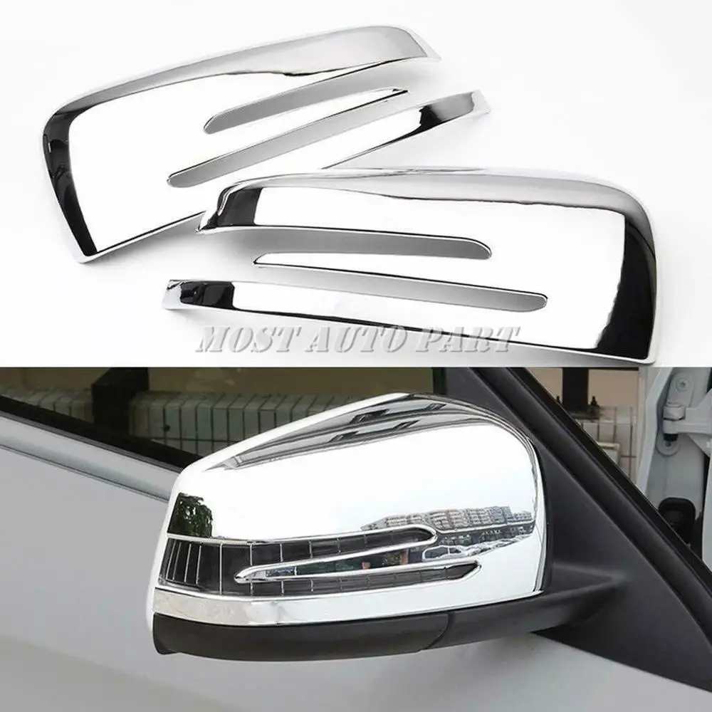 

Блестящая серебряная крышка для зеркала заднего вида из АБС-пластика, отделка для Mercedes Benz ML GL Class 2013-2016 GLE GLS Class 2015-2019, украшение для автомобиля
