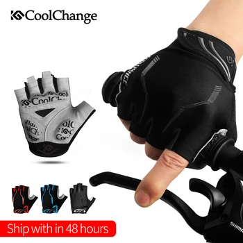 

CoolChange Cycling Gloves Half Finger Shockproof Breathable GEL Bike Gloves MTB Mens Women's Sports Anti-slip Bicycle Gloves