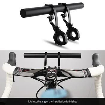 

20CM Bicycle Handlebar Extended Bracket Bike Headlight Flashlight Mount Bar Computer Holder MTB Cycling Aluminum Alloy