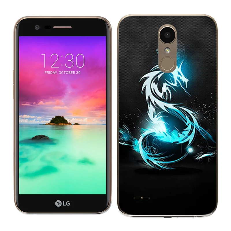 2017 чехол для LG K10 Силиконовая задняя крышка K420N K430DS K430DSF K430DSY Туманность окрашенные