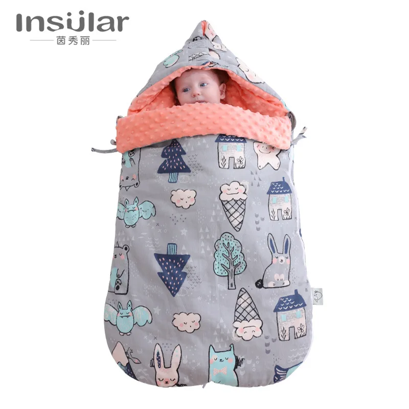 

Yinxiu Beautiful Baby Cotton Jump-proof Autumn And Winter Thickening Dual-purpose Neonatal Cuddle Baby Beans Blanket Sleeping Ba