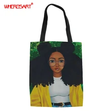 WHEREISART черного цвета для девочек хозяйственная сумка с рисунком для отдыха пляжная сумка, студенческий рюкзак, сумка на каждый день Применение Сумки из натуральной кожи большой Ёмкость Сумка-тоут